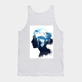 Woman Double Exposure Tank Top